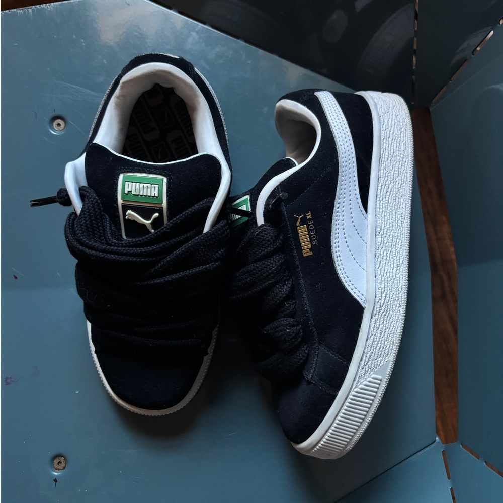 Puma Classic Black and White Suede XL